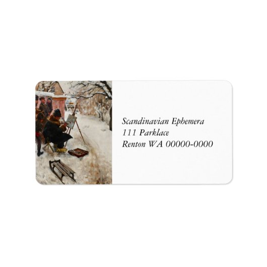 Winter Motif Åsögatan Etiket (Voorkant)
