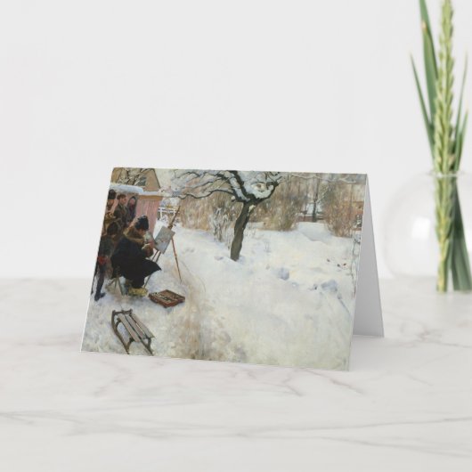 Winter Motif Åsögatan Feestdagen Kaart (Voorkant)