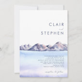 Winter Mountain Alles in een bruiloft uitnodiging (Voorkant)