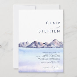 Winter Mountain Alles in een bruiloft uitnodiging