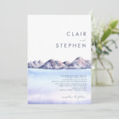 Winter Mountain Alles in een bruiloft uitnodiging (Staand voorkant)