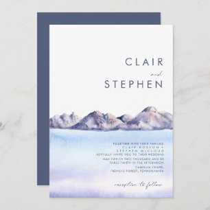 Winter Mountain Alles in een bruiloft uitnodiging