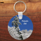 Winter Mountain Arlington Washington Sleutelhanger (Voorkant)