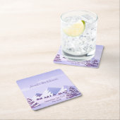 Winter Mountain Bachelorette Weekend Custom Kartonnen Onderzetters (Insitu)