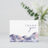 Winter Mountain bruiloft dank u Briefkaart (Staand voorkant)