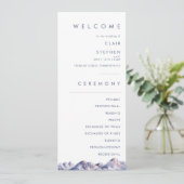 Winter Mountain bruiloft programma Programmakaart (Staand voorkant)