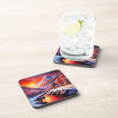 Winter Mountain Cabin Bier Onderzetter (Rechterzijde)