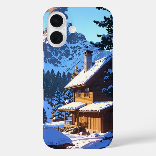 Winter Mountain Cabin Case-Mate iPhone Case (Achterkant)