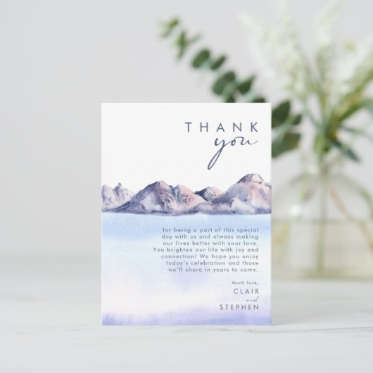 Winter Mountain Dank u kaart (Staand voorkant)