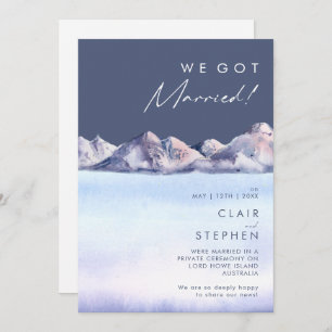 Winter Mountain Evening Elopement Aankondiging