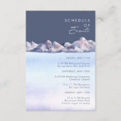 Winter Mountain Evening Schema van Evenementen Informatiekaartje (Voorkant)