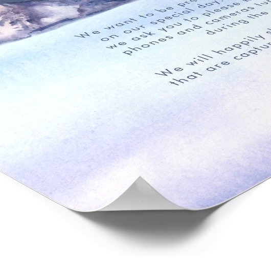 Winter Mountain Evening Unplugged Ceremony Poster (Hoek)