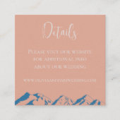 Winter Mountain Flowers Bruiloft Details Kaart (Voorkant)