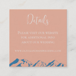 Winter Mountain Flowers Bruiloft Details Kaart