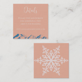 Winter Mountain Flowers Bruiloft Details Kaart