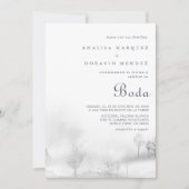 Winter Mountain Forest Boda Wedding Kaart (Voorkant)