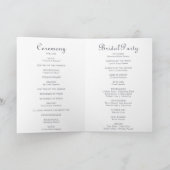 Winter Mountain Forest Folded Wedding Programma (Binnen)
