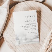 Winter Mountain Forest Wedding Kaart