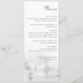 Winter Mountain Forest Wedding Menu (Voorkant)