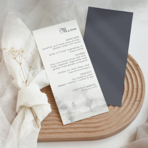 Winter Mountain Forest Wedding Menu