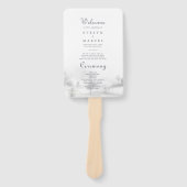 Winter Mountain Forest Wedding Programme Handwaaier (Voorkant)