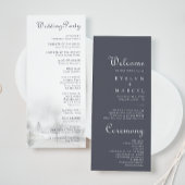 Winter Mountain Forest Wedding Programme Programmakaart