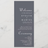 Winter Mountain Forest Wedding Programme Programmakaart (Voorkant)