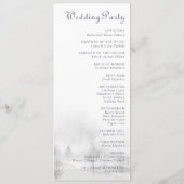 Winter Mountain Forest Wedding Programme Programmakaart (Achterkant)