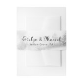 Winter Mountain Forest Wedding Uitnodigingen Wikkel (Voorkant Voorbeeld)