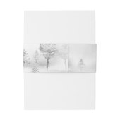 Winter Mountain Forest Wedding Uitnodigingen Wikkel (Achterkant Voorbeeld)