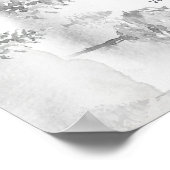 Winter Mountain Forest Wedding Unplugged Ceremony Poster (Hoek)