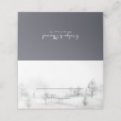 Winter Mountain Forest Weduwgoedkaart Plaatskaartje (Buitenkant ongevouwen)