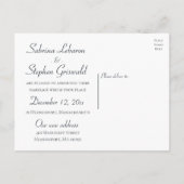 Winter Mountain Gewoon Getrouwd Trouwbomen Natuur Aankondigingskaart (Achterkant)