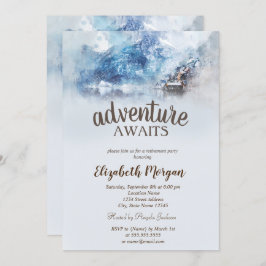 Winter Mountain Lake Pensioen Party Kaart