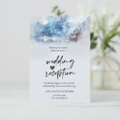 Winter Mountain Lake Receptie Kaart (Staand voorkant)