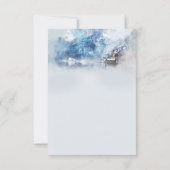 Winter Mountain Lake Receptie Kaart (Achterkant)