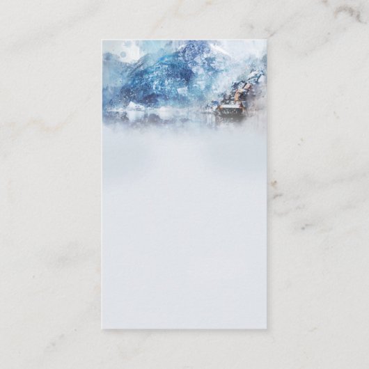 Winter Mountain Lake Registry Enclosure Kaart (Achterkant)