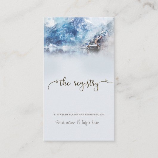 Winter Mountain Lake Registry Enclosure Kaart (Voorkant)