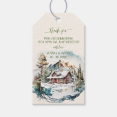 Winter Mountain Lodge Cadeau Label Cadeaulabel (Voorkant)
