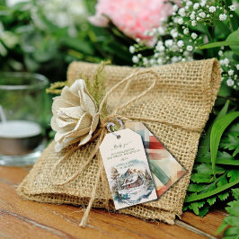 Winter Mountain Lodge Cadeau Label Cadeaulabel