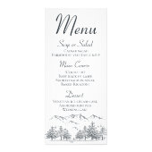 Winter Mountain Menu Rustiek Bruiloft Land (Voorkant)