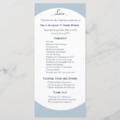 Winter Mountain Pines Trouwprogramma Licht Programmakaart (Achterkant)