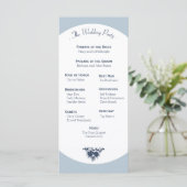 Winter Mountain Pines Trouwprogramma Licht Programmakaart (Staand voorkant)