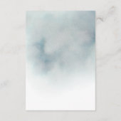 Winter Mountain Pines waterverf huwelijksdetails Informatiekaartje (Achterkant)