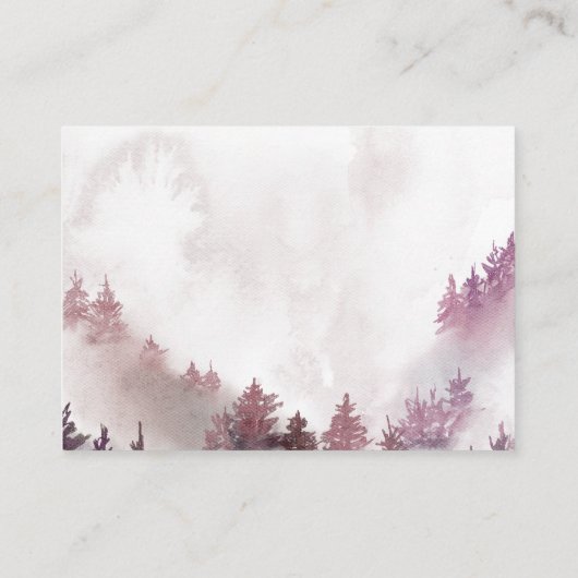 Winter Mountain Roze Sneeuwvlokken Boek Aanvraag Informatiekaartje (Achterkant)