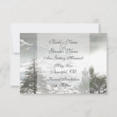 Winter Mountain Save the Date Wedding Announding (Achterkant)