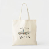 Winter Mountain | Ski Afscheidscadeau voor Vrouwen Tote Bag (Voorkant)