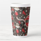 WInter Mountain Ski Holiday Snowflake Hot Cocoa La Latte Mok (Voorkant)