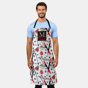 WInter Mountain Ski Trip Theme Pattern Monogram Schort
