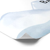 Winter Mountain Snowflake Baby Shower Welcome  Poster (Hoek)